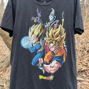 Vintage 2000’s Dragon Ball Z Super T-Shirt Large Funimation Anime Black Y2K